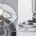 Modern Stylish Table Lamp With Metal Spring Base And Mesh Shade Design