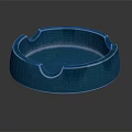 Decorative Ornament Set with Blue Ashtray Glossy Surface and Elegant Design for Home Decor