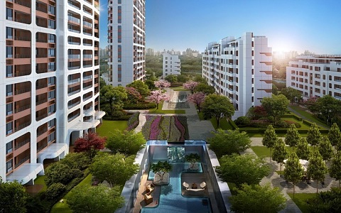 Modern residential area high-rise residential area super high-rise commercial street luxury house 3d model