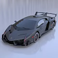 Black Modern Supercar With Aerodynamic Design Rear Wing And Aggressive Styling