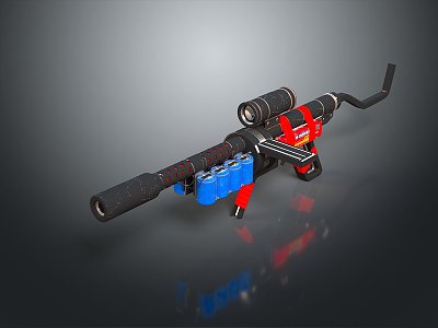 rifle semi-automatic rifle combat rifle battle rifle carbine war rifle attack rifle 3d model