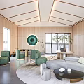 Modern Rest Area Negotiation Area Reception Area Leisure Sofa Rest Hall Lobby 3d model