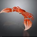 Red Crab With Large Claws Vibrant Red Color And Detailed Body Texture