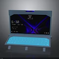 Modern Smart Electronic Device With Hello Greeting Time Date Screen And Blue LED Light