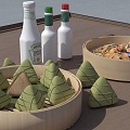 Modern Food Dragon Boat Festival Zongzi Hairy Crab 3d model