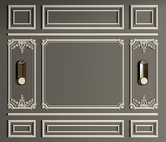 Jianou Line Carved Wall Panel 3d model