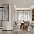 Modern Living Dining Room Interior With Beige Sofa Orange Black Cushions Golden Circular Wall Decor