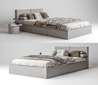 Modern Single Bed 3d model