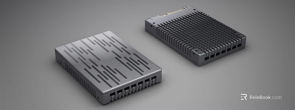 Modern Compact Mini PC Devices Featuring Metal Casing Heat Dissipation Design And Ports 3d model 