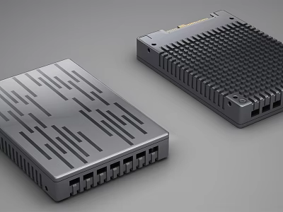 Modern Compact Mini PC Devices Featuring Metal Casing Heat Dissipation Design And Ports 3d model