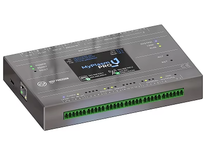 Advanced Industrial Equipment Control Panel With Digital Display And Multiple Ports 3d model