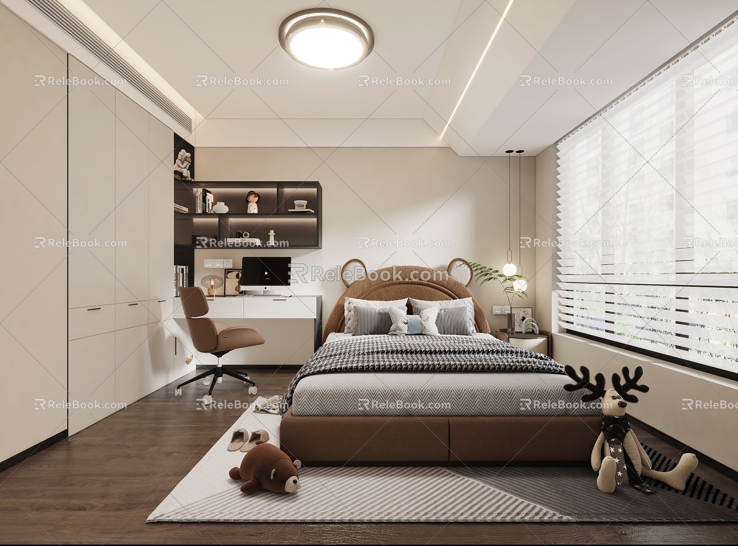 Modern Children's Room Boys Room 3d model