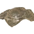 Detailed Landscape Garden Natural Mountain Terrain With Rocky Textured Surface