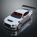 Sleek Silver Sports Car With Red Interior And Black Rear Spoiler