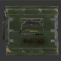 Green Wooden Storage Box With Metal Clasps For Organizing Daily Necessities