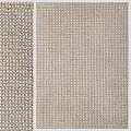 Square Woven Beige Carpet with Neutral Texture for Living Room Home Decor