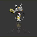 Turret Turntable Railgun Sci-fi Tower Defense Game Tower Defense Sci-fi Turret Game Turret Game Battery 3d model