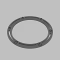 Sturdy Gray Circular Metal Ring Mechanical Component With Multiple Screw Holes 3d model
