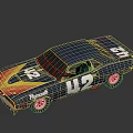 Blue Model Race Car With Number 42 Playcraft Logo And Colorful Stripes