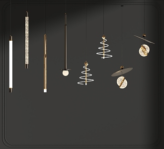 Pendant lamp combination 3d model