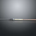 Traditional Weapon Spear With Sharp Metal Head And Ornate Wooden Handle