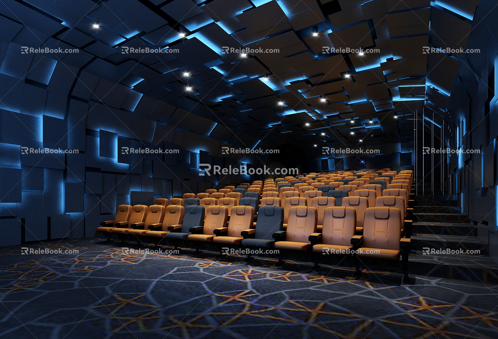 Modern Cinema Screening Hall 3d model