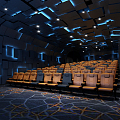 Modern Cinema Screening Hall 3d model