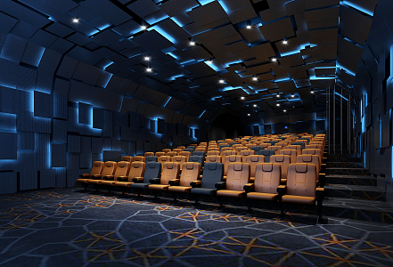 Modern Cinema Screening Hall 3d model