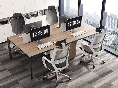 modern office desk and chair model