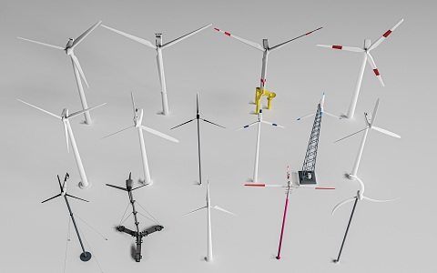 Modern wind turbine big windmill 3d model