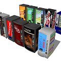 Modern vending machine self-service beverage machine 3d model