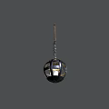 Black Hanging Mirror Ball Decoration With Chain And Reflective Fragments