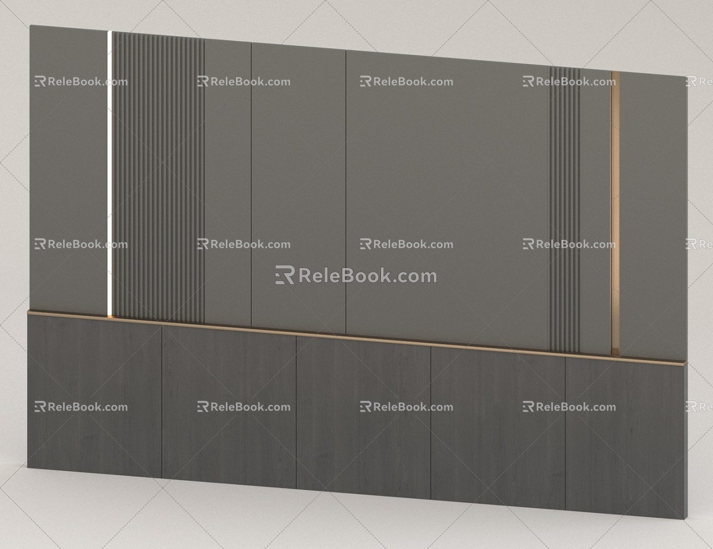 Bedroom background wall 3d model