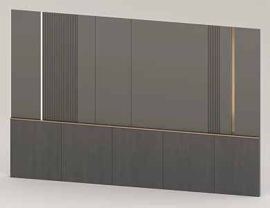 Bedroom background wall 3d model