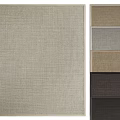 Square Rug With Neutral Beige Woven Texture For Modern Living Space
