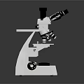 Professional Medical Microscope With Binocular Eyepieces Mechanical Stage And Coarse Adjustment Knobs 3d model