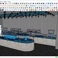 Modern Seafood Display Counter With Glass Tanks And Fresh Seafood In Restaurant