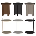 Modern Round Top Side Tables In Various Colors With Different Leg Designs