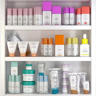 Medical Devices Organized Display On Shelves With Various Bottles And Containers 3d model