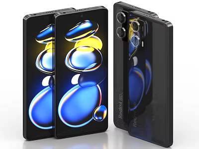 Foldable Smartphone With Dual Screen Design And Triple Camera Module Back 3d model