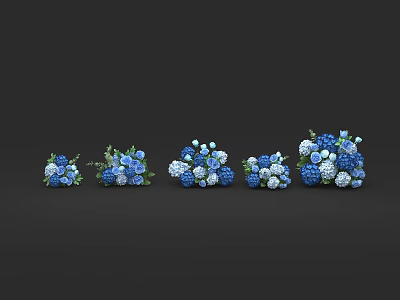 Hydrangea Hydrangea Blue Modern Hydrangea 3d model