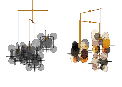 Light Luxury Chandelier Children's Room Chandelier 3d model