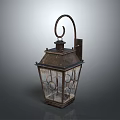 Vintage Metal Decorative Lantern With Glass Panels And Top Hook Design