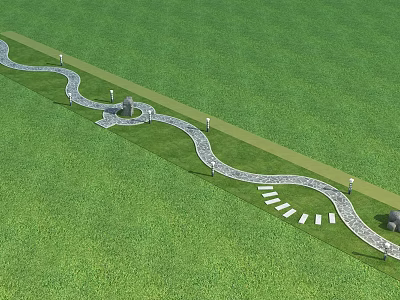 a landscape belt 3d model