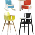 Colorful Wooden And Plastic Children's Chairs Including Rocking And High Chairs