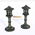Traditional Outdoor Lamps With Classic Column Base And Decorative Design For Garden