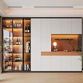 Simple Sideboard Decorative Cabinet 3d model