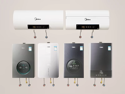 Midea Modern Home Appliances With Electric Water Heaters And Digital Display Water Purifiers 3d model