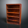 Sturdy Classic Wooden Bookshelf With Multiple Open Shelves And Natural Finish