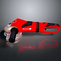 Einhell Red Angle Grinder With Black Handle And Grinding Wheel Design 3d model